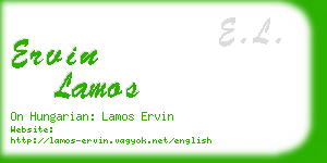 ervin lamos business card